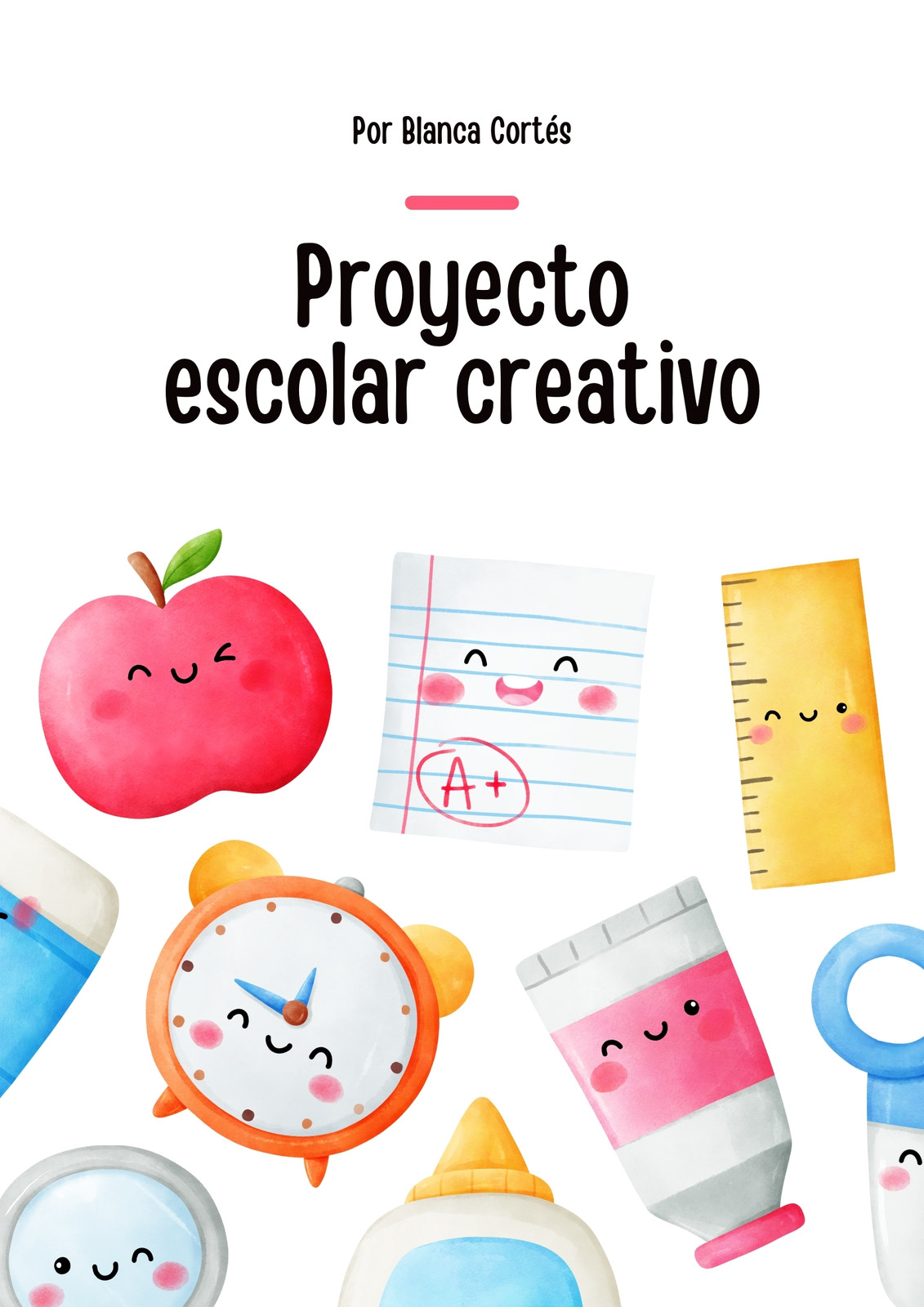 Portada Proyecto creativo ilustrativo Infantil Multicolor