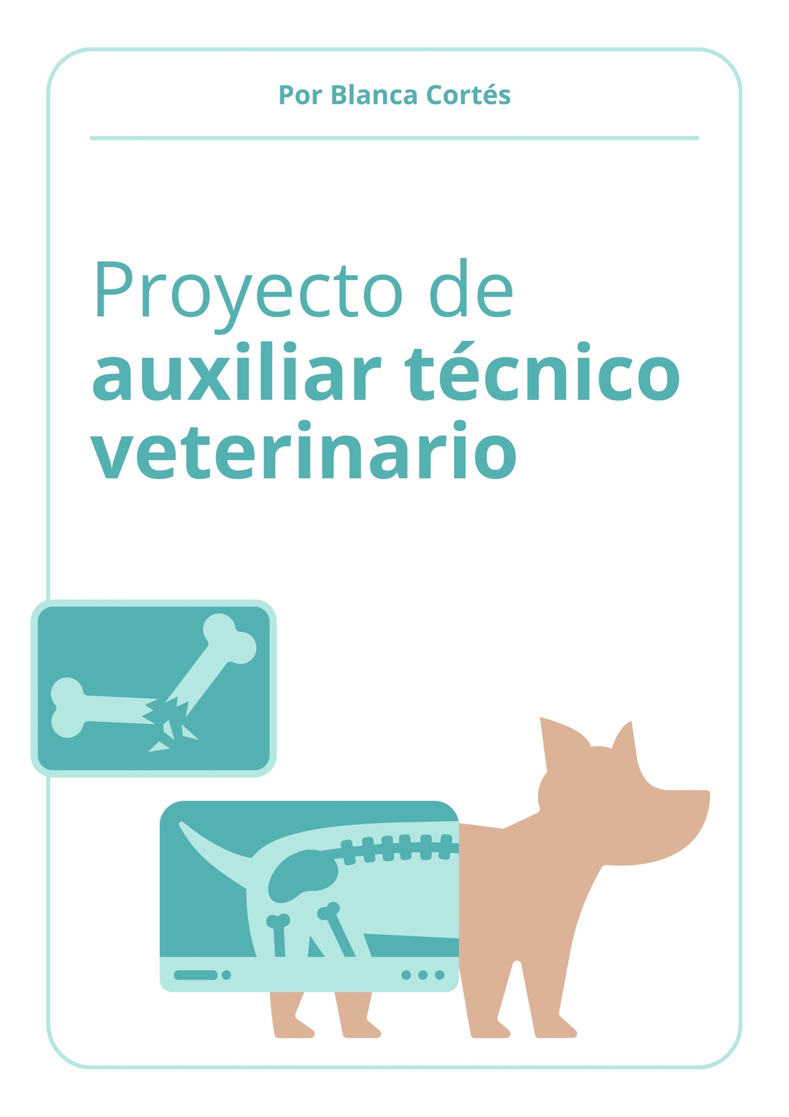 Portada Proyecto de veterinaria radiografía Simple Turquesa