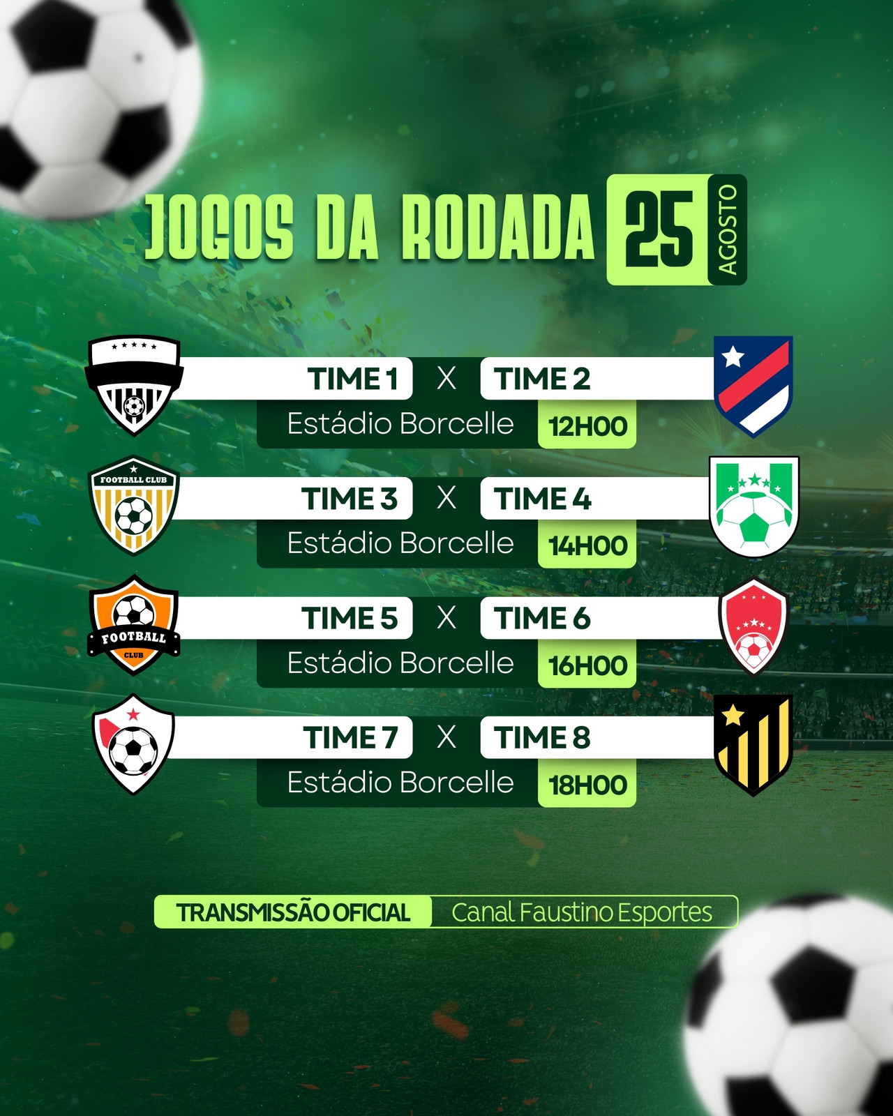 Modelo de calendário de futebol com textura moderna verde para os próximos  jogos - Venngage