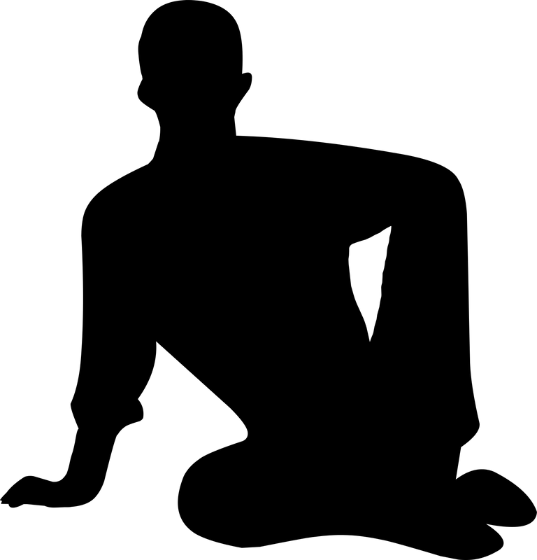 Man Sitting on Floor Silhouette - Photos by Canva