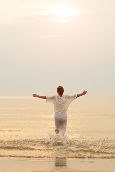 Happy woman on beach