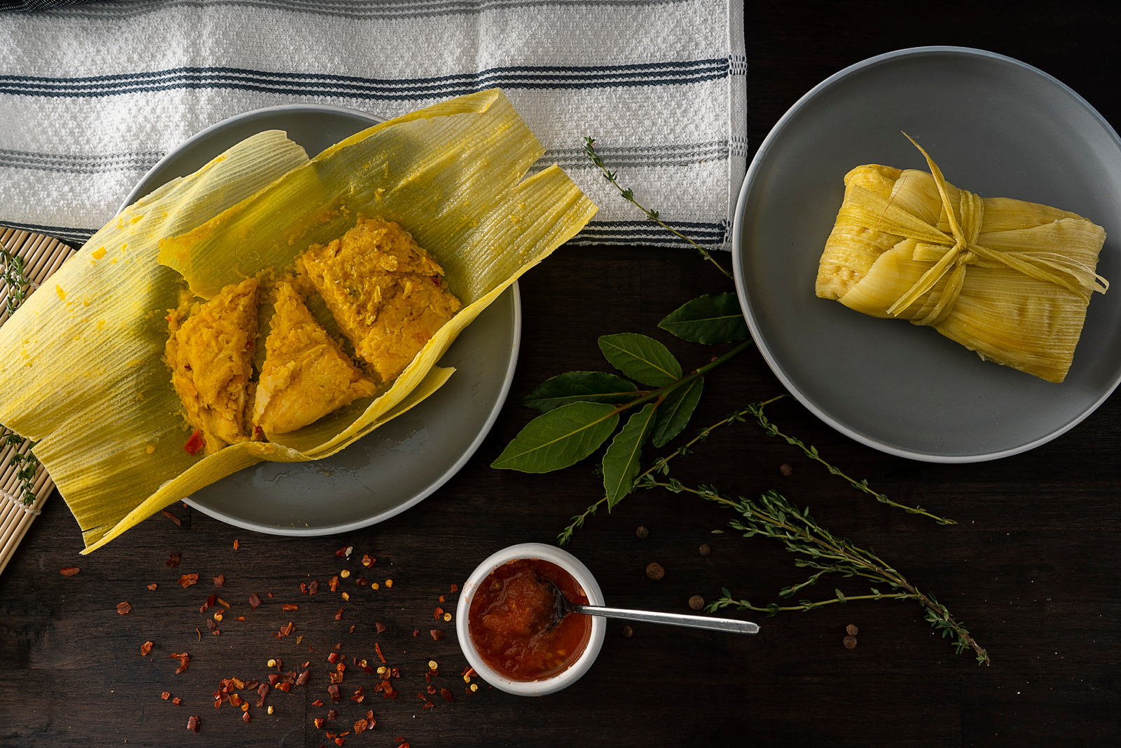 Plates With Humita En Chala Flatlay Photos By Canva