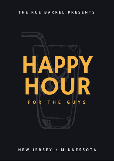 canva gray masculine alcohol on glass illustration happy hour flyer MAB wYPn XY