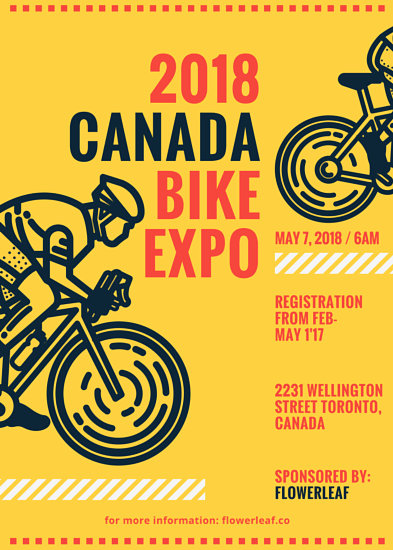 bike themed event flyer
