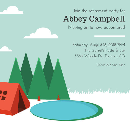 of types invitation different letter Invitation   Vacation Camping Templates Party Retirement