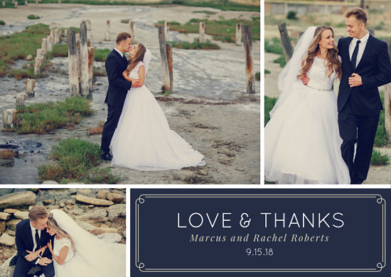 Simple Photo Country Wedding Thank You Card Templates By Canva
