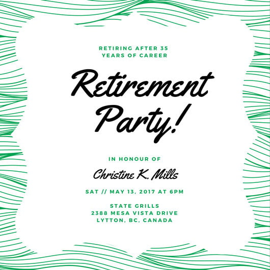 canva foilage retirement party invitation MAB2skHIWqM