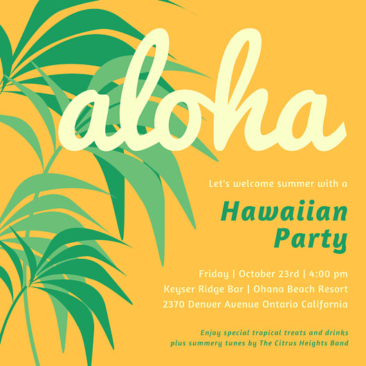 canva palm trees hawaiian party invitation MAB2t pggWA