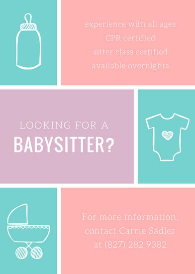 customize 57  babysitting flyer templates online