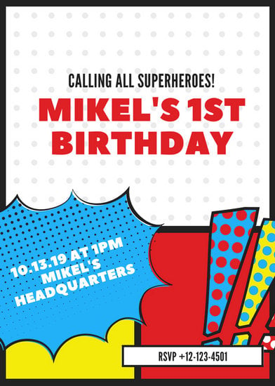 Calling All Superheroes Invitation Template 8