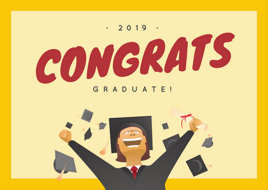 graduation congratulations owl Canva Templates   Card