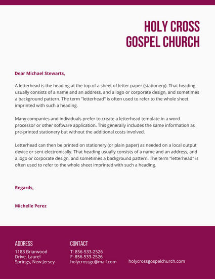 Customize 38+ Church Letterhead templates online - Canva