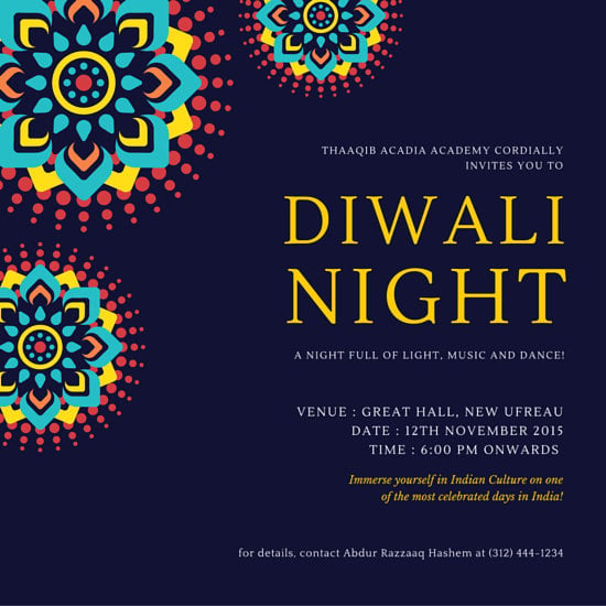 Happy Diwali Night Social Media Post - Templates by Canva