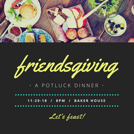 Funky Friendsgiving Dinner Invitation Templates By Canva