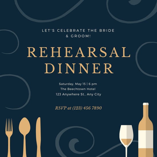 Customize 122+ Rehearsal Dinner Invitation templates online - Canva