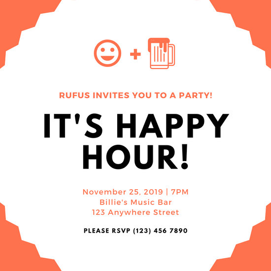 Free Printable Happy Hour Invitations