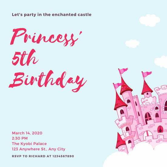 Customize 132 Princess Invitation Templates Online Canva