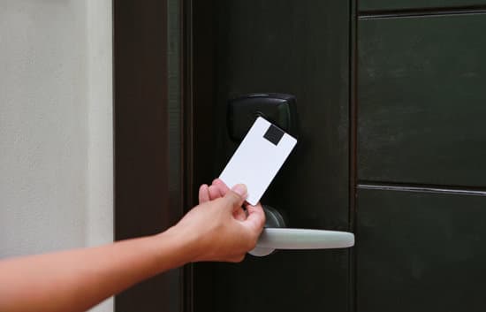 Door Access Control Young Woman Holding A Key Card To