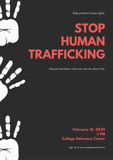Customize 84 Human Trafficking Poster Templates Online Canva
