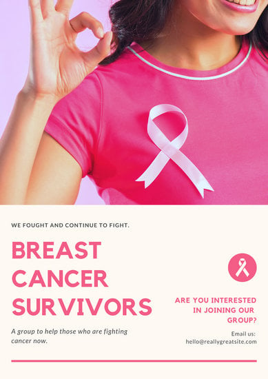 Customize 469 Breast Cancer Awareness Poster Templates Online Canva 