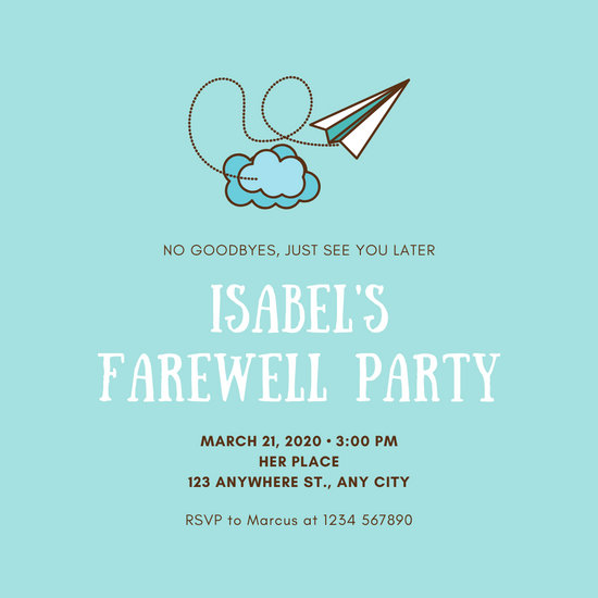 Customize 2,402+ Farewell Party Invitation templates online - Canva