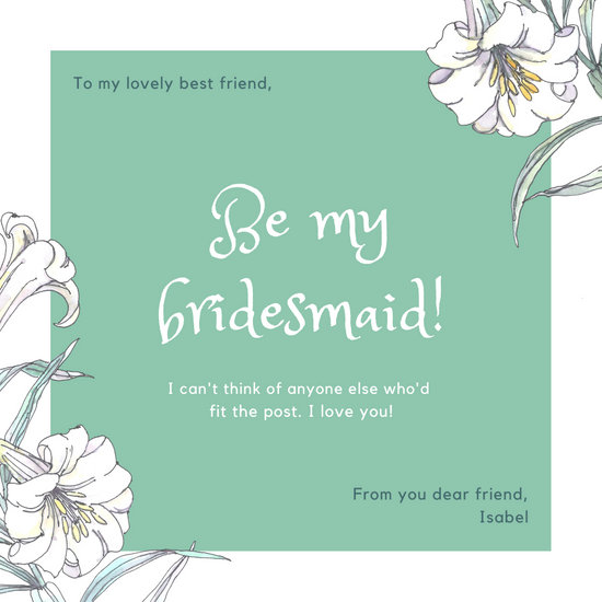 Customize 26 Be My Bridesmaid Invitation Templates Online