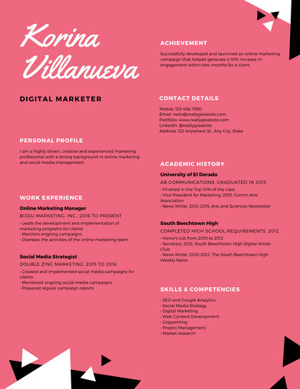 customize 214  creative resume templates online - page 2