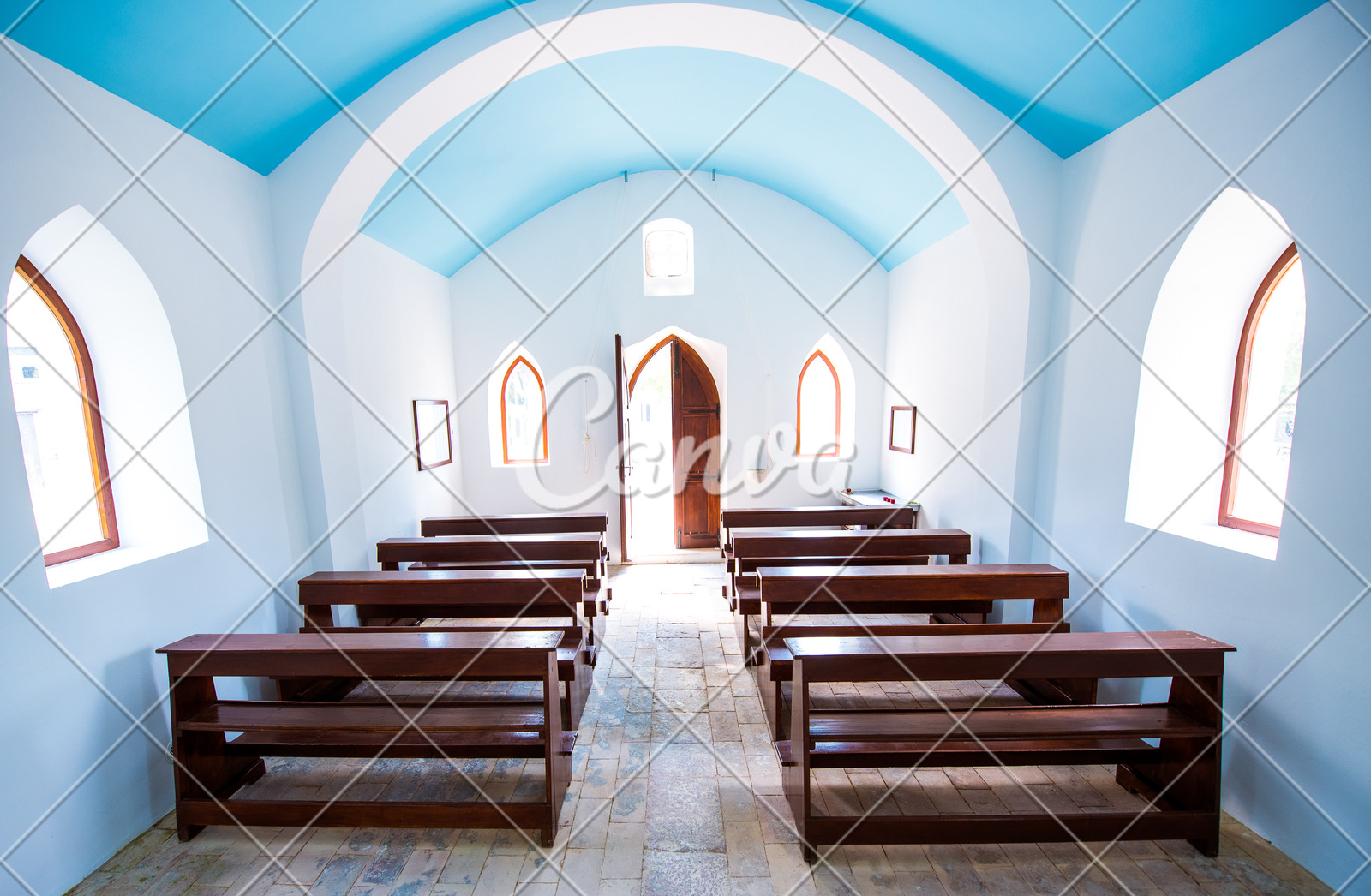 Inside Interiors Of Small Generic Church Photos By Canva