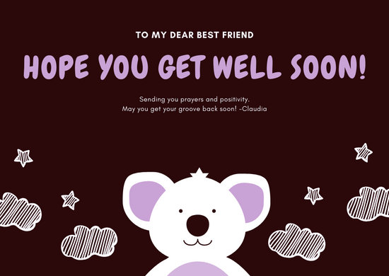 Customize 102+ Get Well Soon Card templates online - Canva