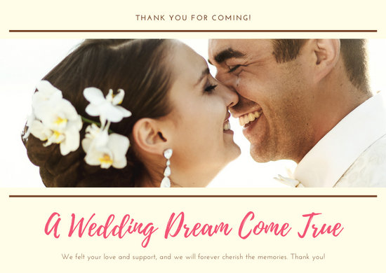 Customize 83 Wedding Thank You Card Templates Online Canva