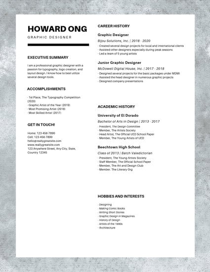stage and film actress resume
