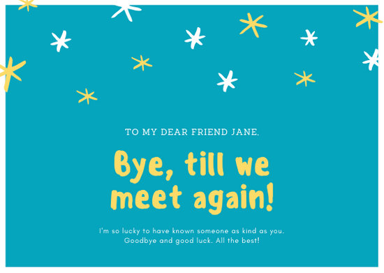 Customize 73+ Farewell Card templates online - Canva