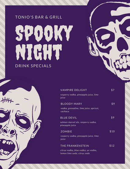 Customize 36+ Halloween Menu templates online - Canva