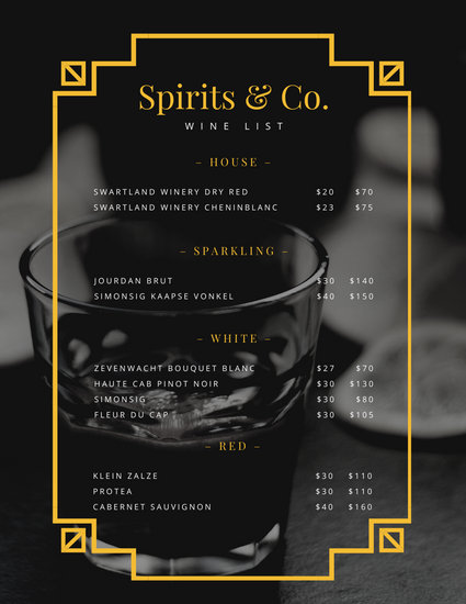 Customize 79+ Bar Menu templates online - Canva