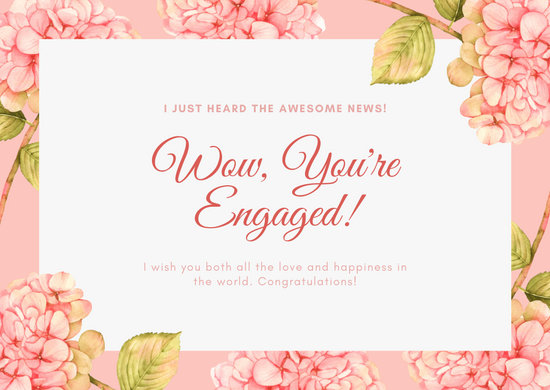 Customize 76+ Engagement Card templates online - Canva