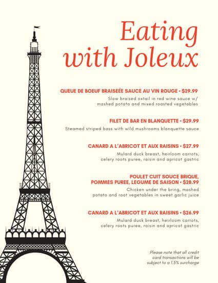 Customize 35+ French Menu templates online - Canva