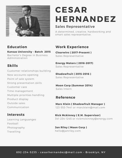 Resume with pic