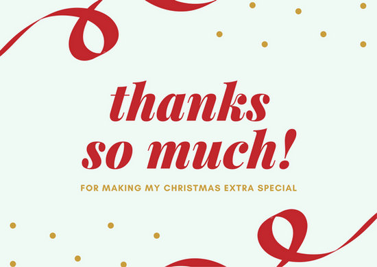 Customize 206+ Christmas Thank You Card templates online 