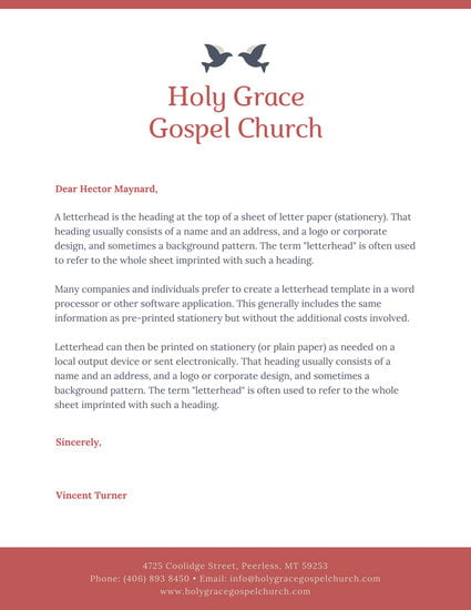 Customize 38+ Church Letterhead templates online - Canva