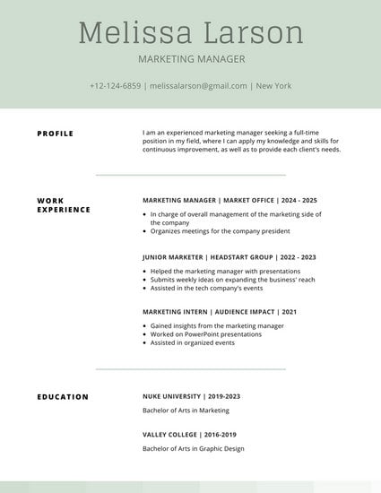 customize 505  simple resume templates online
