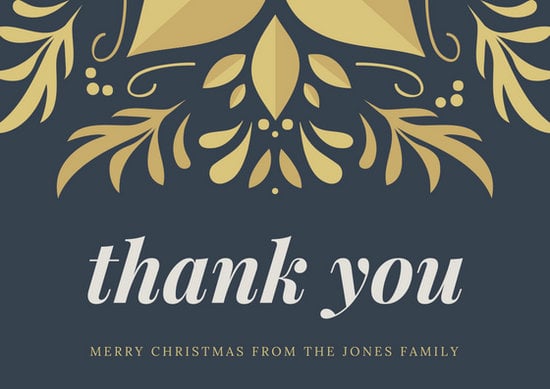 Customize 206 Christmas Thank You Card Templates Online Canva