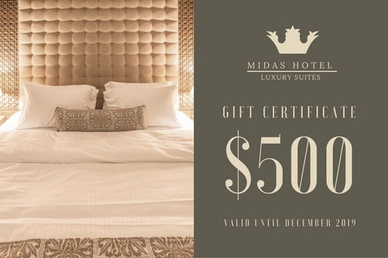 Hotel Gift Certificate - Templates by Canva