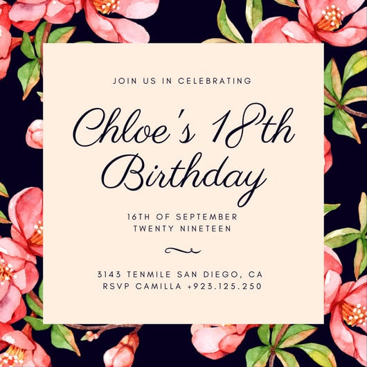 18Th Birthday Invitations Free 9