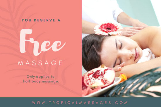Pink Free Massage Gift Certificate