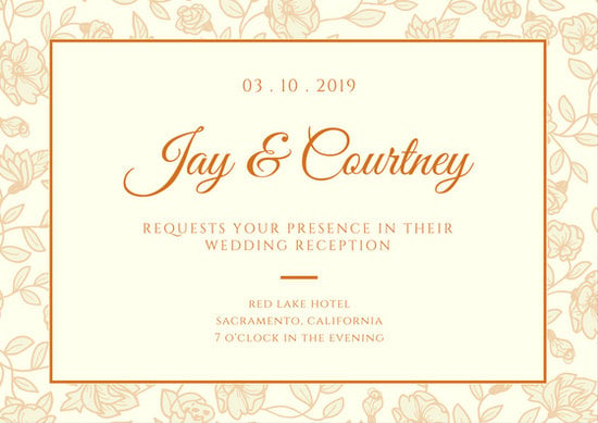 Customize 607+ Wedding Reception Card templates online - Canva