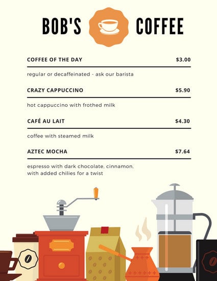 Customize 283+ Coffee Shop Menu templates online - Canva