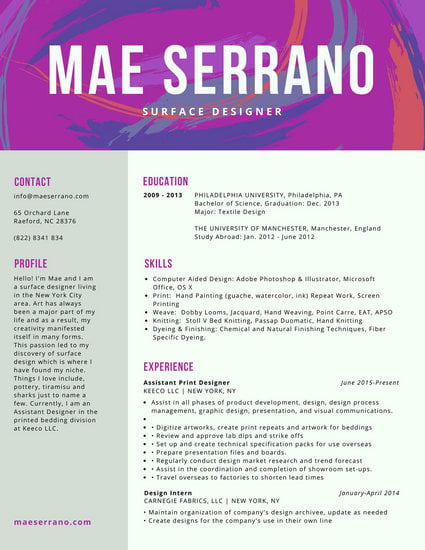 Colorful Geometric Shapes Creative Resume Templates By Canva