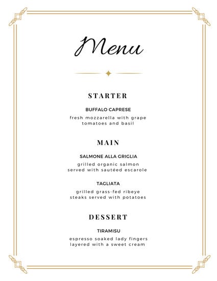 canva wedding bordered minimalist menu MACE17A_yE8