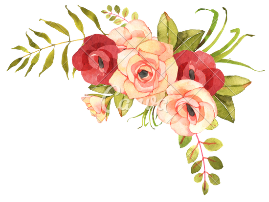 canva flower bohemian bouquet with roses