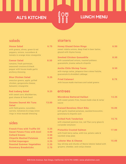 Customize 215 Lunch Menu templates online Canva